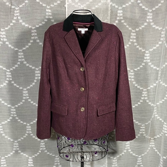 Burgundy Isaac Mizrahi jacket size 10 - Picture 2 of 16
